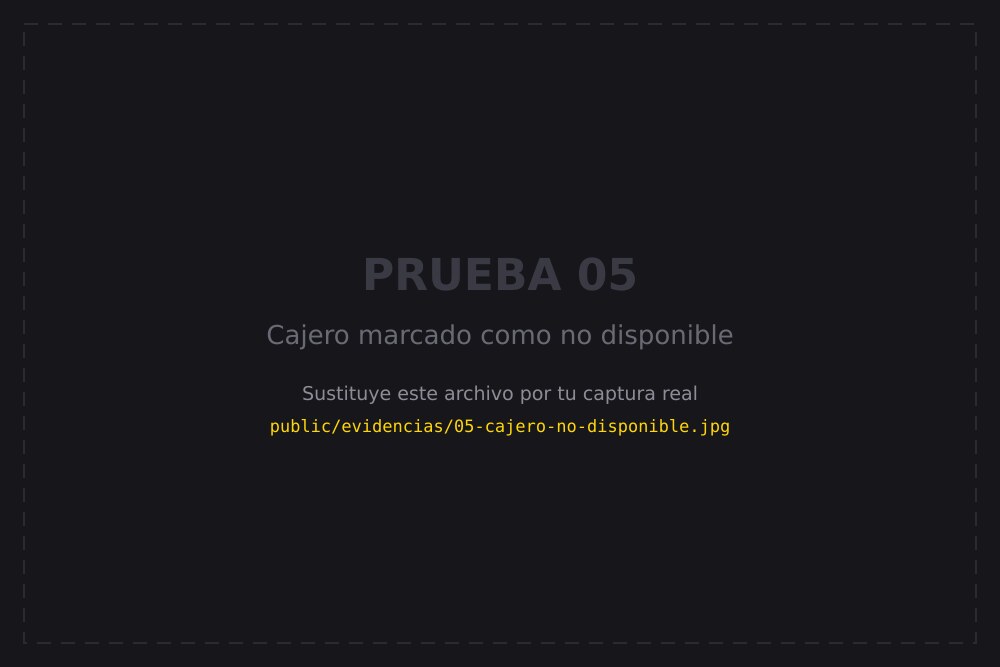 El único cajero permitido, no disponible